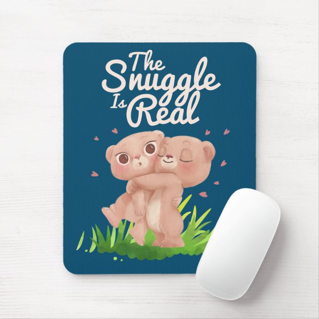 Mousepad O Jogo é Abraços de Urso Bonito. (Com mouse)