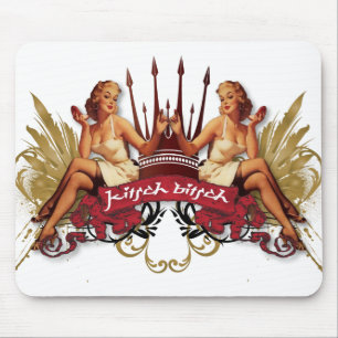 Mousepad O kitsch Bitsch: Pin-Acima gêmeo do tatuagem