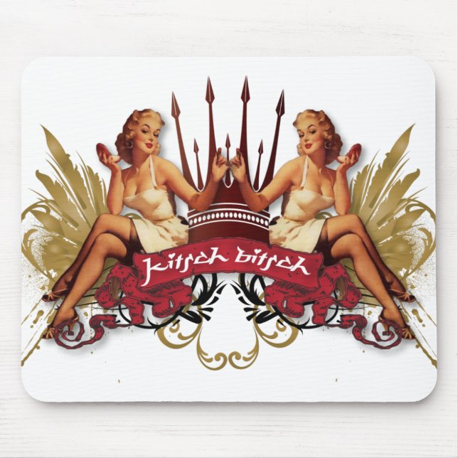 Mousepad O kitsch Bitsch: Pin-Acima gêmeo do tatuagem (Frente)