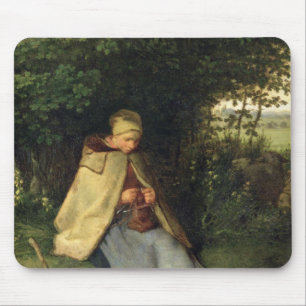 Mousepad O Knitter ou, o Shepherdess assentado, 1858-60