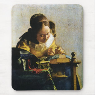 Mousepad O Lacemaker de Johannes Vermeer (cerca de 1670)
