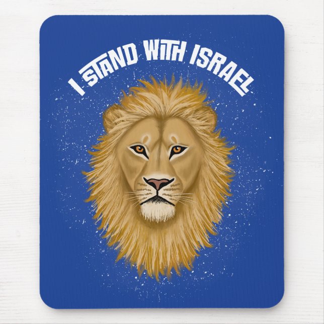 Mousepad O Leão Moderno de Judah fica com Israel. Azul (Frente)