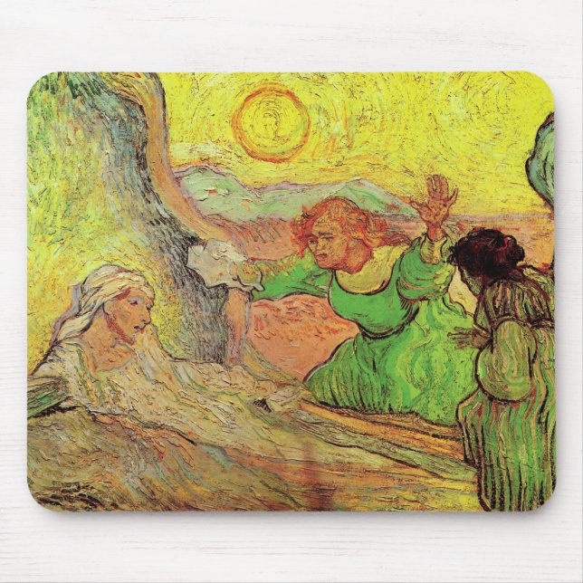 Mousepad O Levantamento de Lázaro por Vincent van Gogh (Frente)