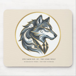 Mousepad O Líder Lobo Solitário: Espécime Corporativo Ornam