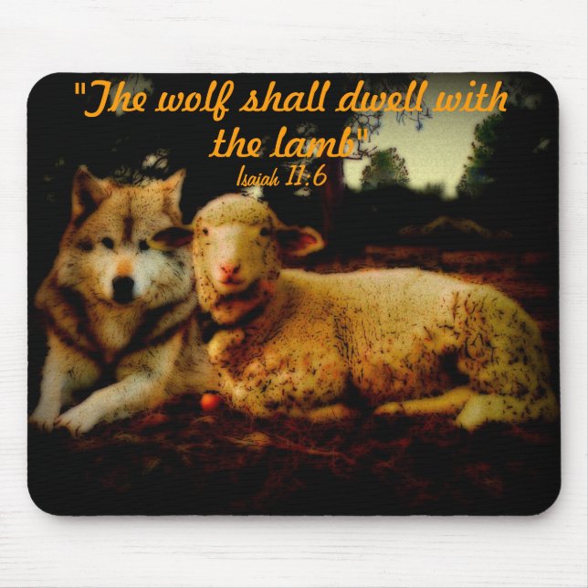 Mousepad O lobo confundirá com o cordeiro (Frente)