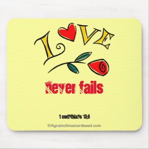 Mousepad O LOVE nunca falha ROSA