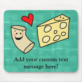 Mousepad O Mac ama o queijo, macarrão bonito engraçado +