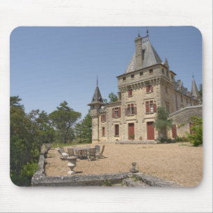 Mousepad O magnífico Chateau de Pressac e jardim