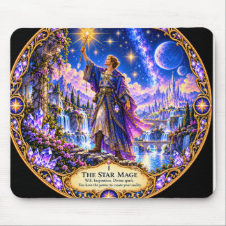 Mousepad O Mago Cartão TAROT Cristais Bonito