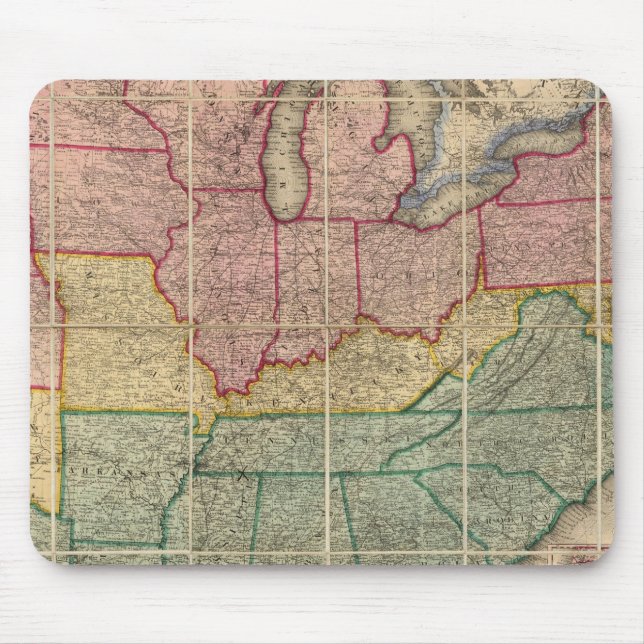 Mousepad O mapa do Condado de Railroad, de Colton, Estados  (Frente)