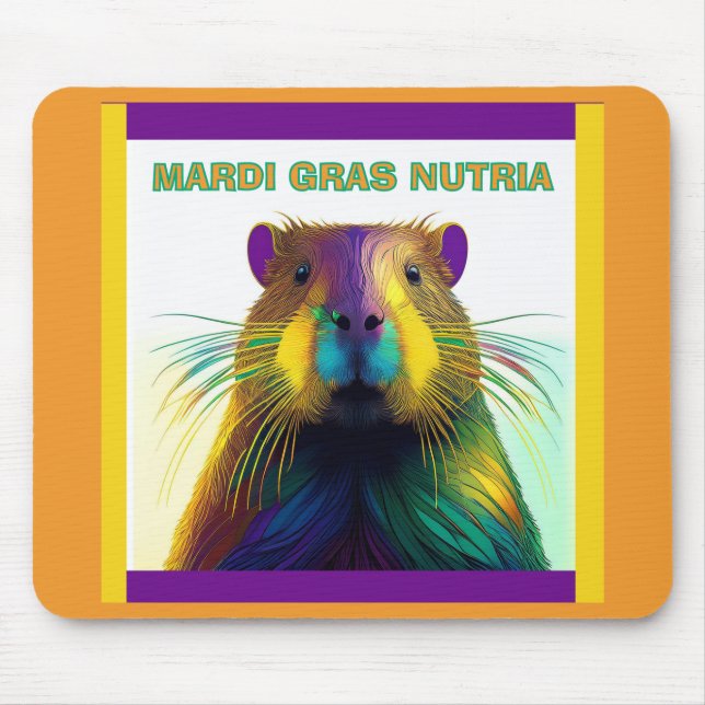 Mousepad O Mardi Gras Nutria (Frente)