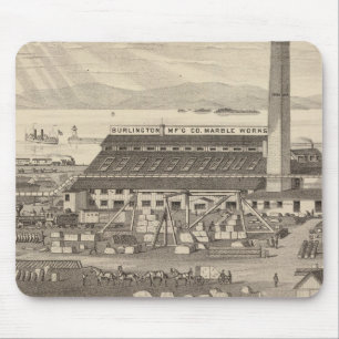 Mousepad O mármore da Burlington Manufacturing Co's funcio