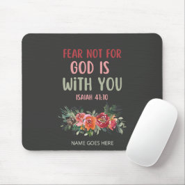 Mousepad O Medo Não É Por Deus Estar Com O Seu Pad De Rato