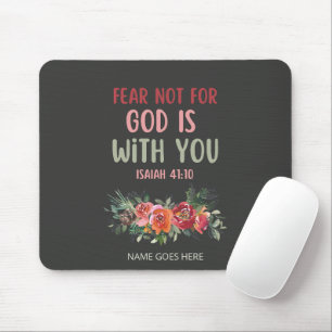 Mousepad O Medo Não É Por Deus Estar Com O Seu Pad De Rato