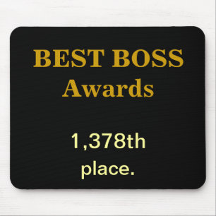 Mousepad O melhor chefe concede a piada prática o insulto