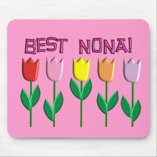Mousepad O melhor design das tulipas dos Nona