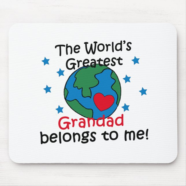 Mousepad O melhor Grandad pertence-me (Frente)