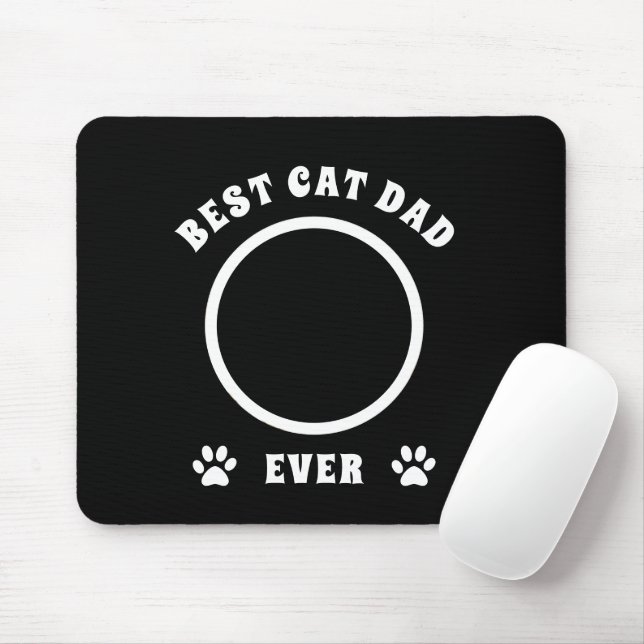 Mousepad O Melhor Pai De Cat Personalizado De Foto (Com mouse)