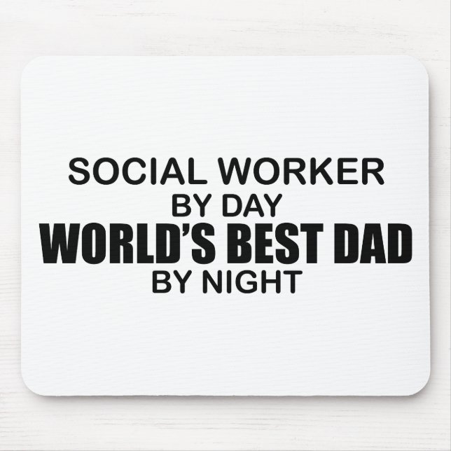 Mousepad O melhor pai do mundo - assistente social (Frente)