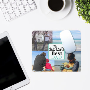 Mousepad O melhor Pai do mundo   Colagem Personalizada de Q