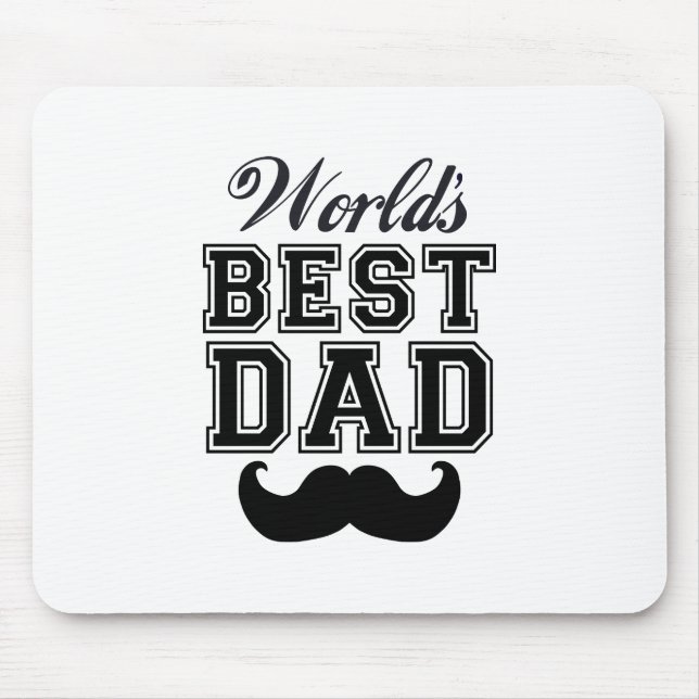 Mousepad O melhor pai do mundo com bigode (Frente)