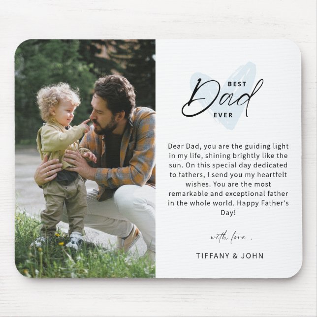 Mousepad O melhor Pai jamais feliz Dia de os pais de manute (Frente)