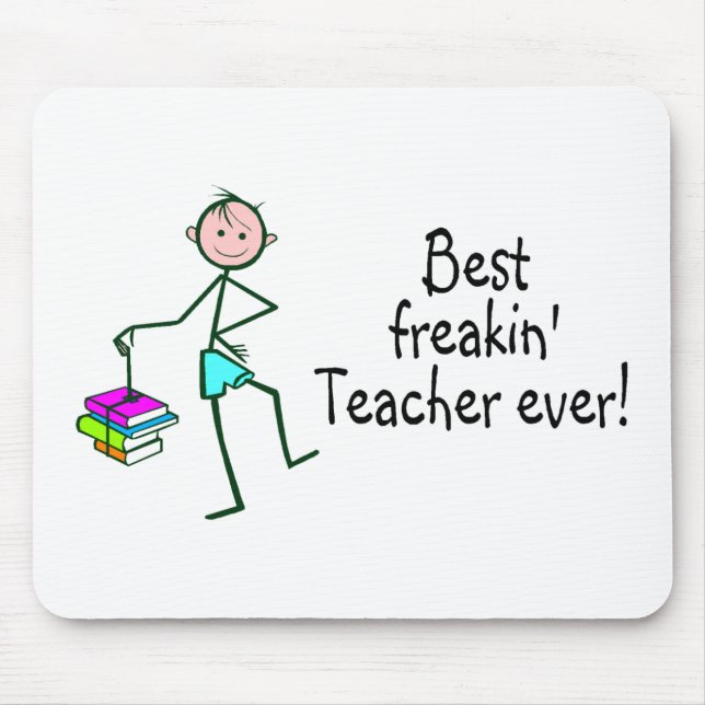 Mousepad O melhor professor de Freakin nunca (Frente)