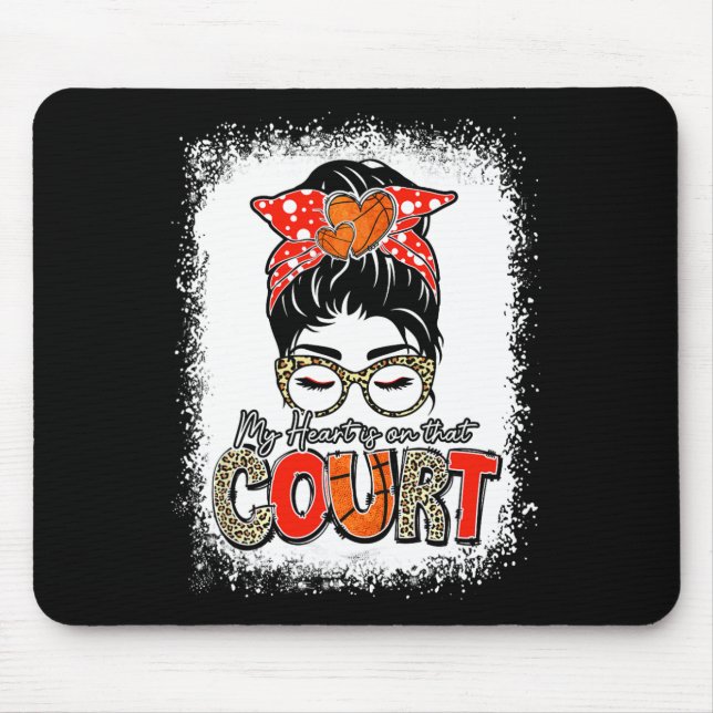 Mousepad O Meu Coração Naquele Dia de as mães Leopard Byske (Frente)