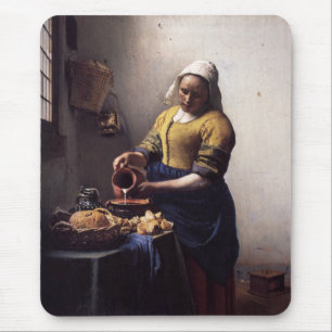 Mousepad O Milkmaid por Johannes Vermeer