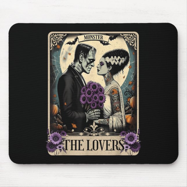 Mousepad O Monstro Frankenstein E A Noiva Os Amantes Taro (Frente)
