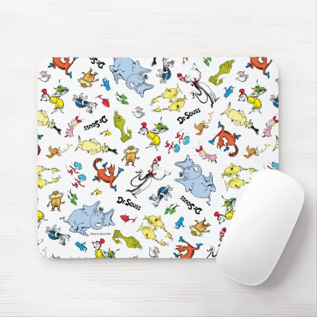 Mousepad O Mundo do Dr. Seuss Pattern (Com mouse)