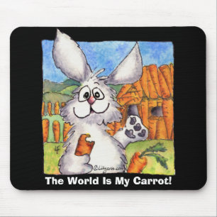 Mousepad O Mundo é Meu Cenoura