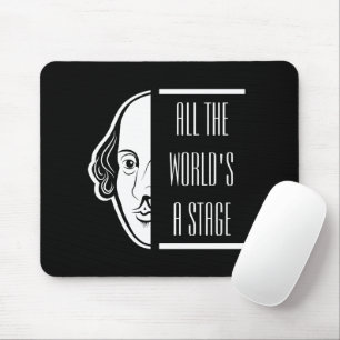 Mousepad O mundo inteiro, um Palco Shakespeare, cita Thespi