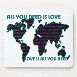 Mousepad O mundo todo que de Beatles você precisa é amor
