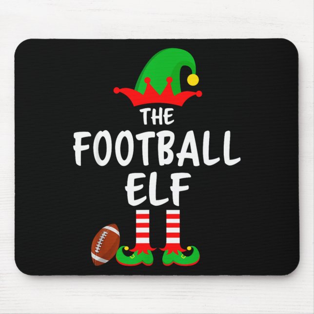 Mousepad O Natal da Família do Elfo de Futebol Combinando  (Frente)