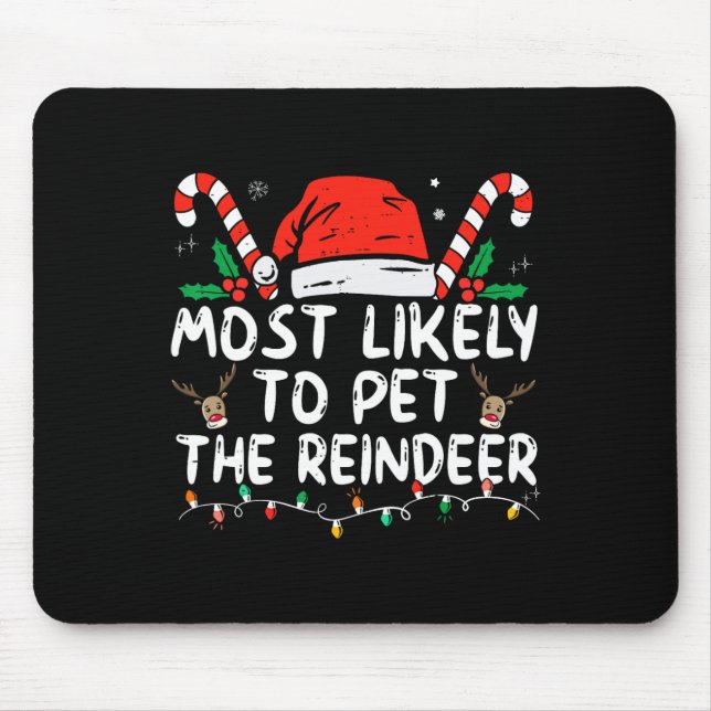 Mousepad O Natal Divertido Mais Provável Para Pet The Reind (Frente)