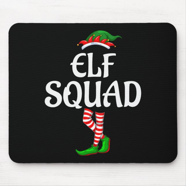 Mousepad O Natal do Grupo de Combinação da Família Elf Squa (Frente)