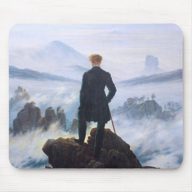 Mousepad O Navegador Acima Do Mar Fog Caspar David Friedric (Frente)