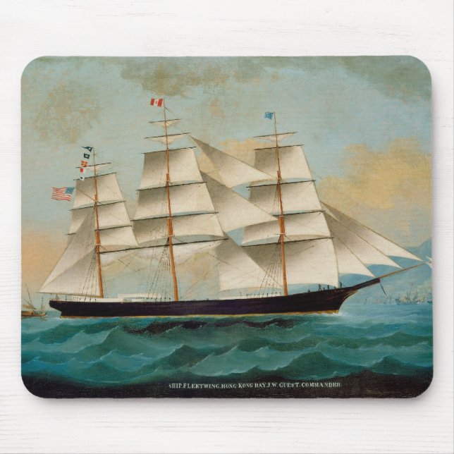 Mousepad O navio Fleetwing, baía de Hong Kong (Frente)