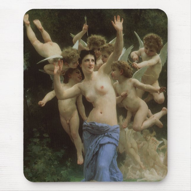 Mousepad O ninho dos Wasp de William Adolphe Bouguereau (Frente)