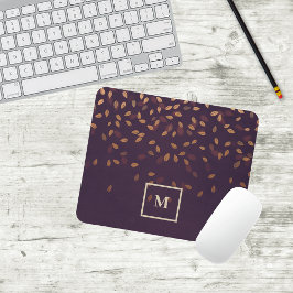 Mousepad O outono do Burundi deixa monograma caído