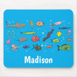 Mousepad O padrão de ilustração de desenhos animados das