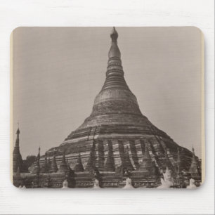 Mousepad O pagode de Shwedagon em Rangoon, Burma, c.1860