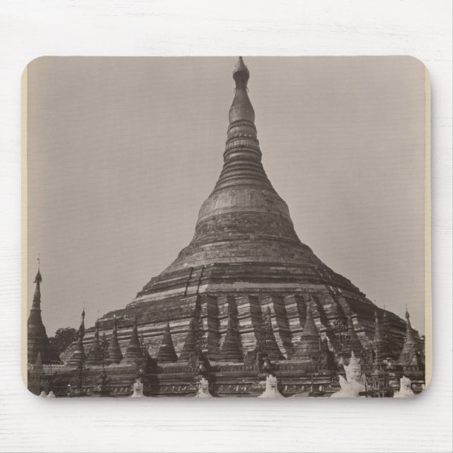 Mousepad O pagode de Shwedagon em Rangoon, Burma, c.1860 (Frente)