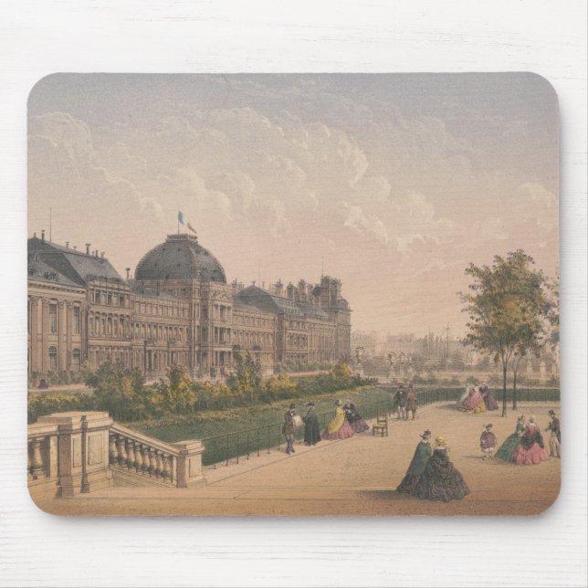 Mousepad O Palácio das Tuilarias, Paris, France Lithograph (Frente)