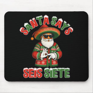 Mousepad O Papai Noel Diz Seis Sete 6 7 Meme Natal Mexicano