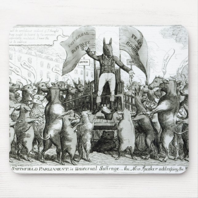 Mousepad O parlamento de Smithfield: Sufrágio universal (Frente)