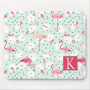 Mousepad O pássaro do flamingo com penas adiciona sua