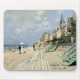 Mousepad O passeio em Trouville por Claude Monet