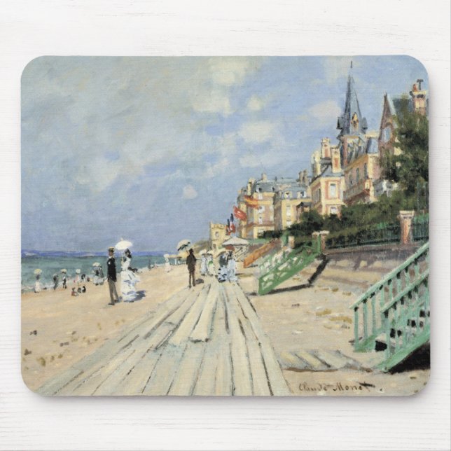 Mousepad O passeio em Trouville por Claude Monet (Frente)